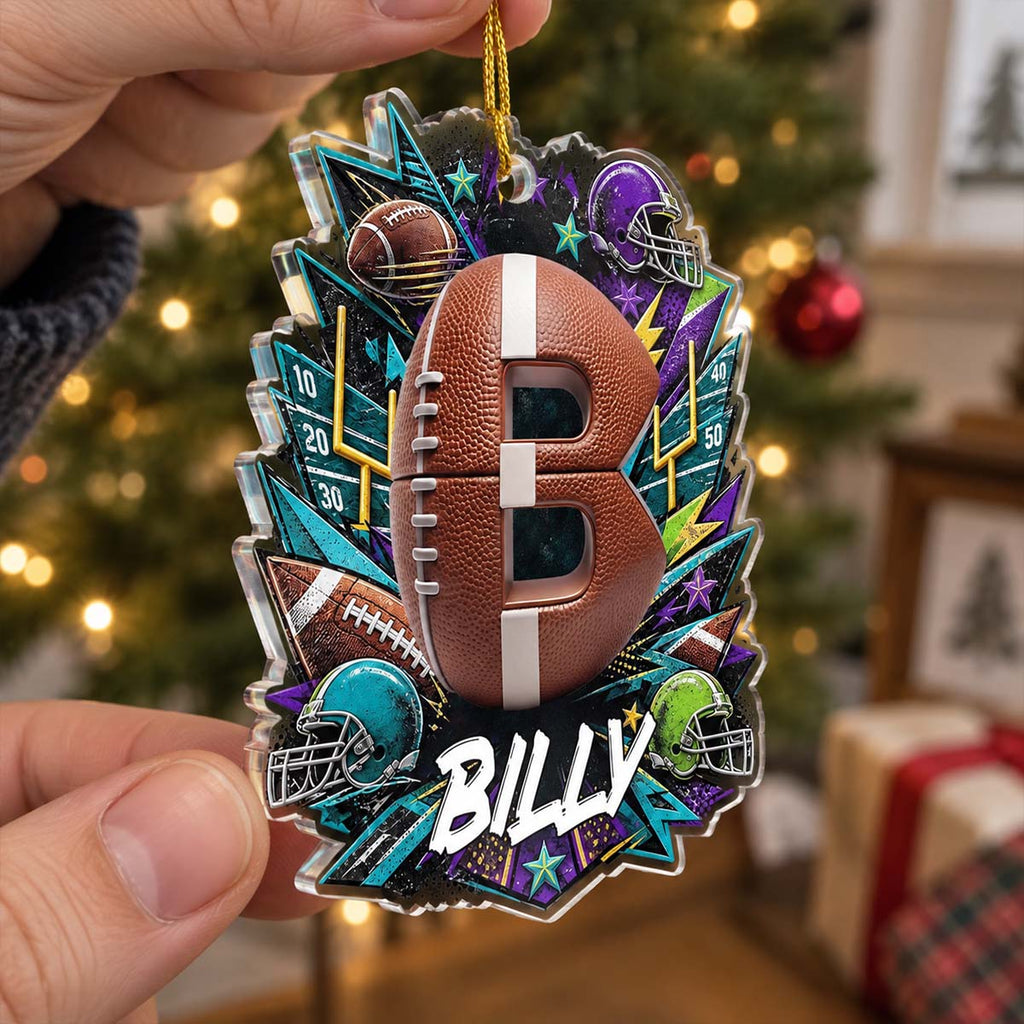 Custom Family Ornament, Christmas Gift for Family Members •  Game Day Star - Personalized Acrylic Ornament