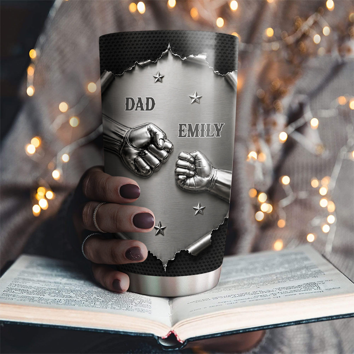 Custom Father's Day Birthday Gifts For Dad • My Hero 2 - Personalized 3D Effect Tumbler