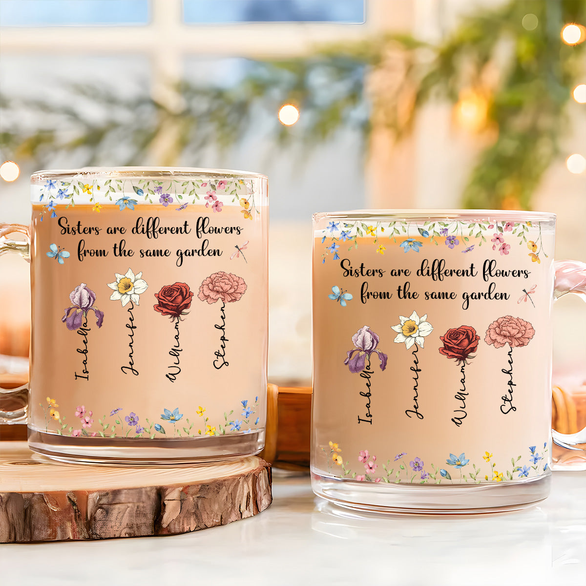 Custom Christmas & Birthday Keepsake Gift • The Treasure Of A Mother Is Her Daughter - Personalized Glass Mug