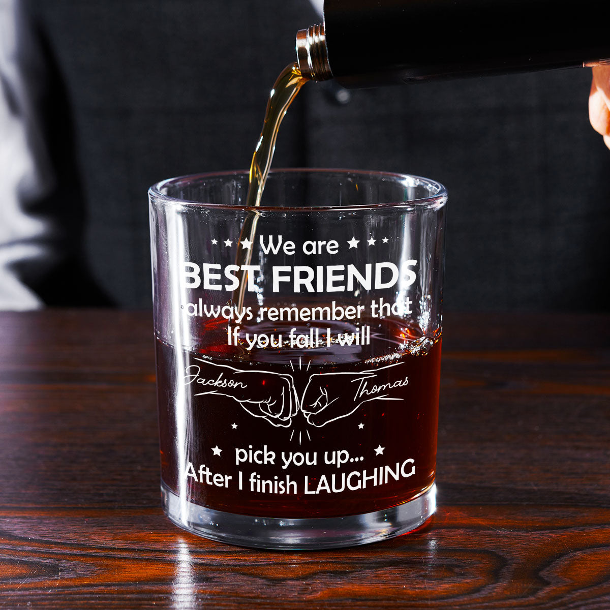 Custom Christmas Birthday Drinkware Gifts for Brother • After I Finish Laughing - Personalized Whiskey Glass
