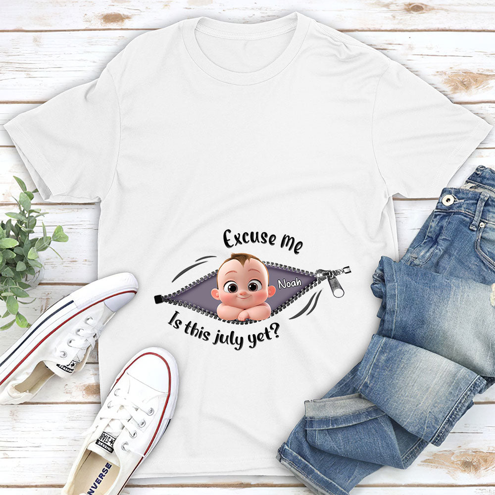 Custom Mother's Day Gift for Daughter • Expecting Parents Excuse Me Is It Yet - Personalized Shirt