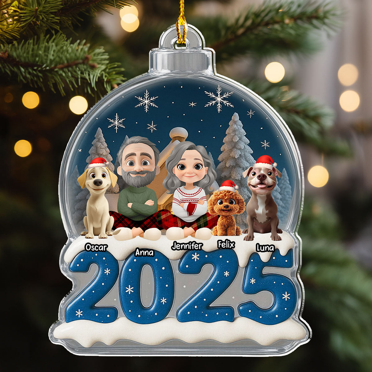 Custom Keepsake Christmas Ornament •  We And Our Dog This Year - Personalized Acrylic Ornament