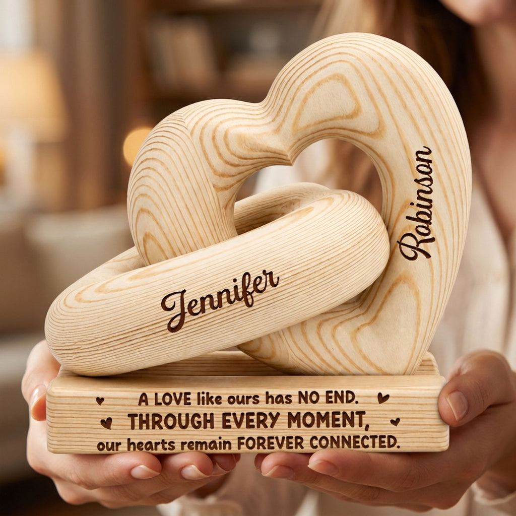 Every Moment - Personalized Heart Sculpture With Base
