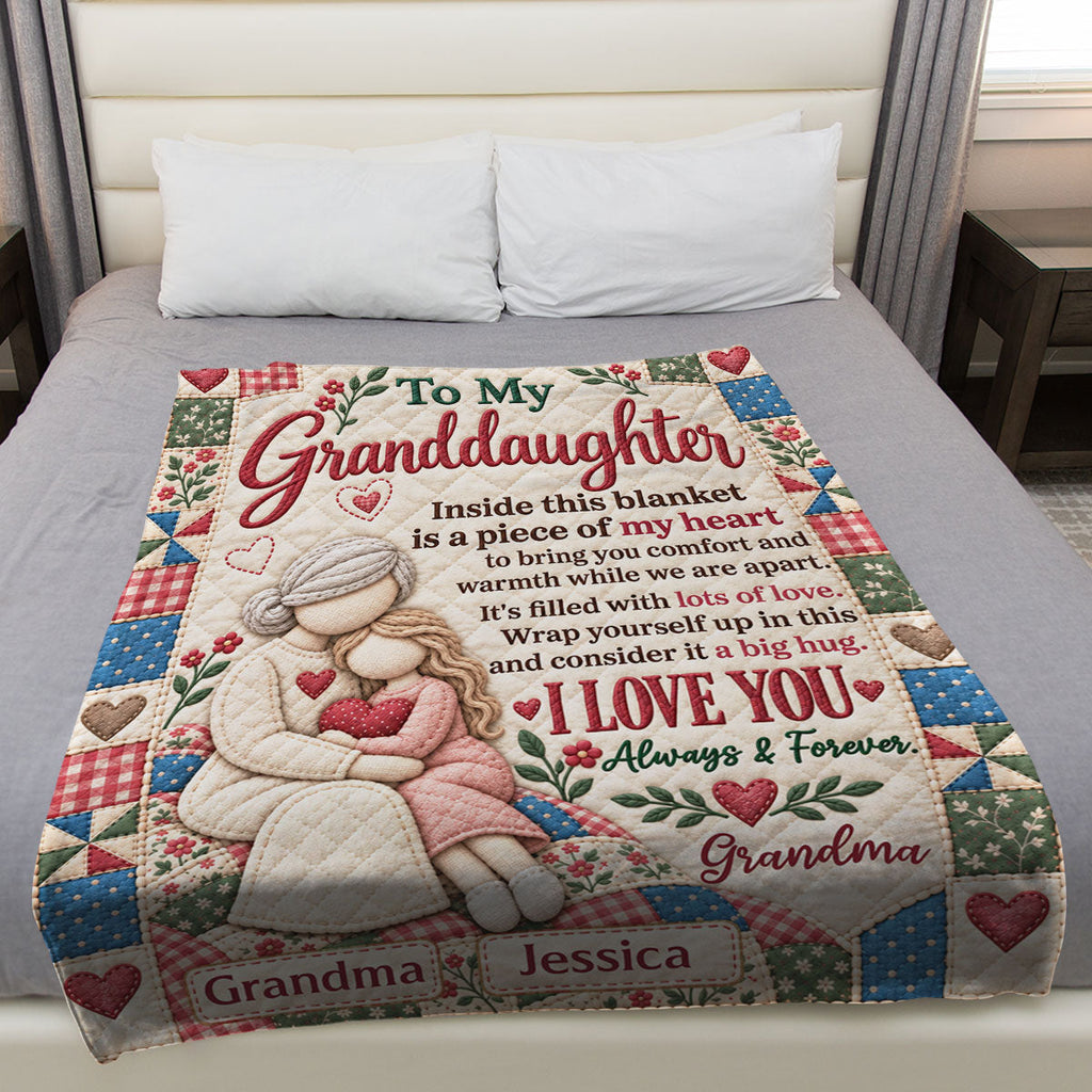 Hugs Warmth And Love - Personalized Fleece Blanket