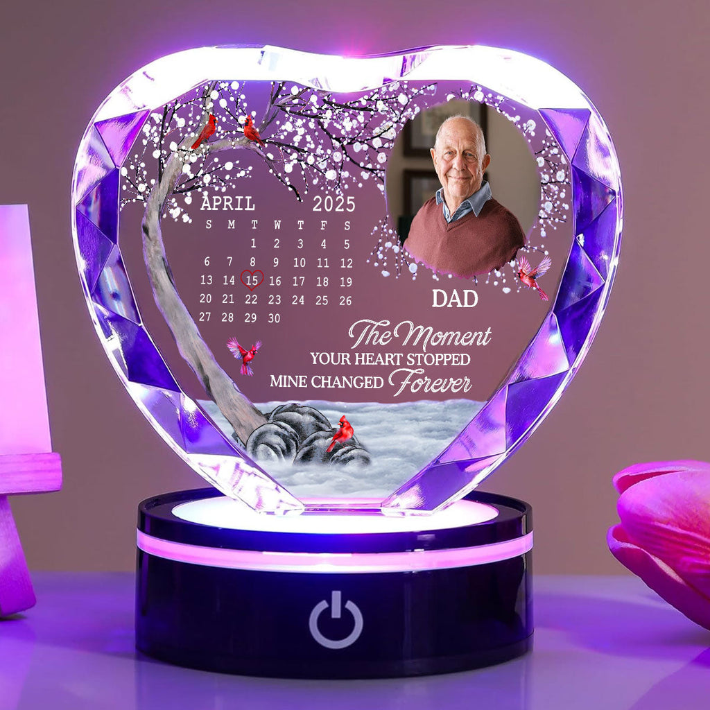 My Heart Changed Forever - Personalized Crystal Led Light