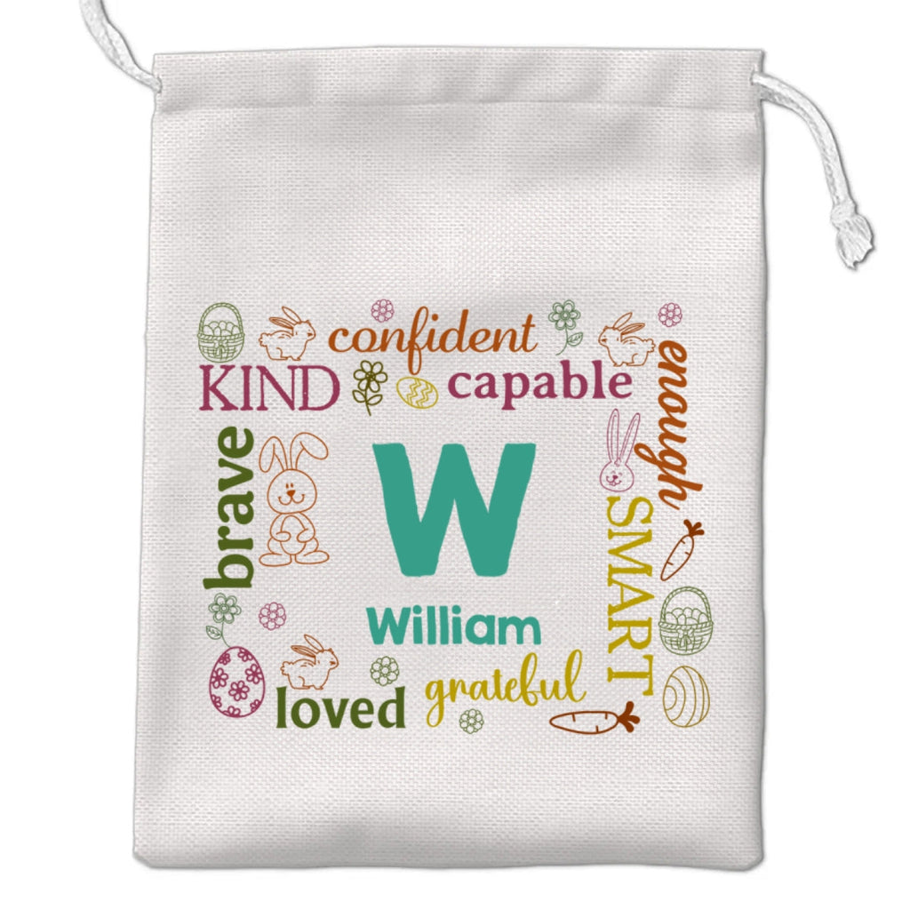 Happy Easter Name Letter - Personalized Favor Bag