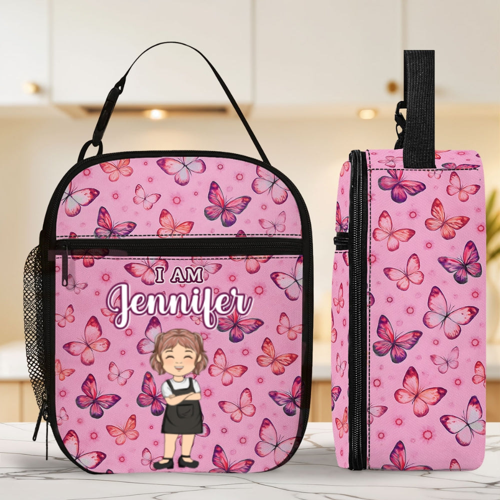 Butterfly Love - Personalized Insulated Lunch Bag