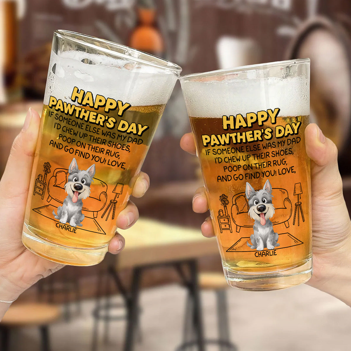 No One Can Be Parent Better Than You - Personalized Beer Glass