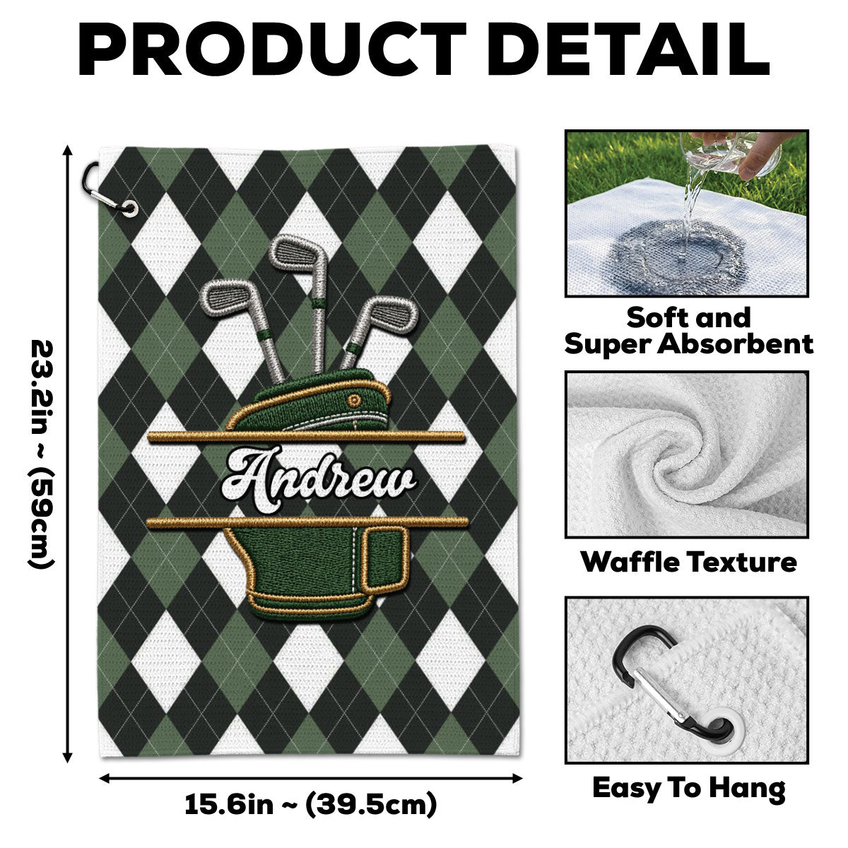 Golf Club - Personalized Golf Towel