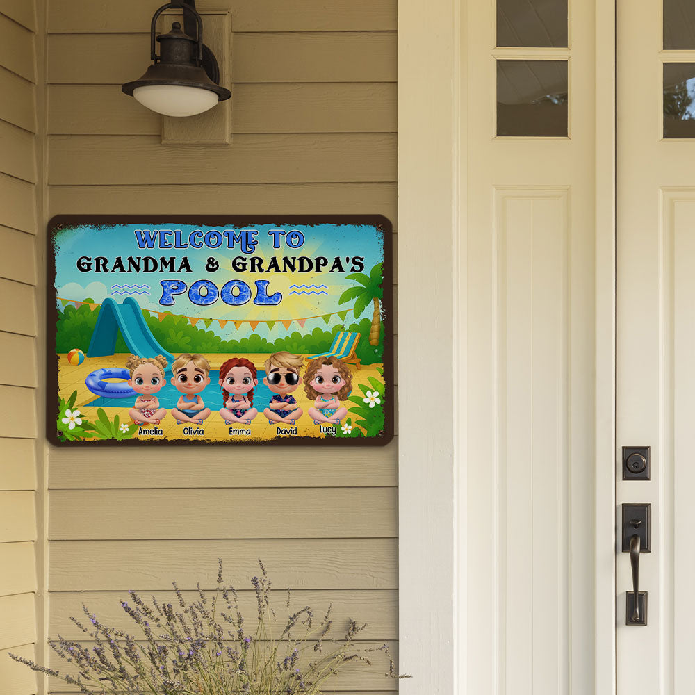 Custom Home & Wall Decor, Birthday & Christmas Gift • Make A Big Splash Here - Personalized Metal Sign