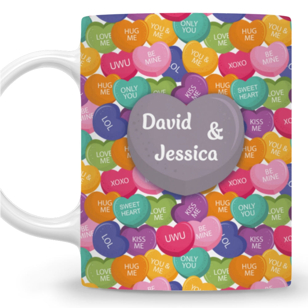 Custom Anniversary Keepsake Gifts For Couple • Love Laughter And Candy- Personalized Coffee Mug
