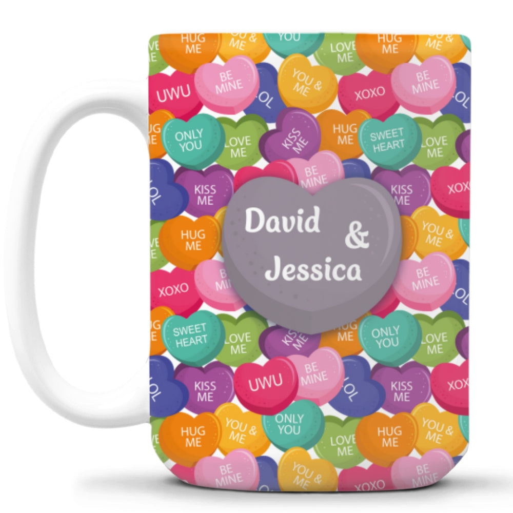 Custom Anniversary Keepsake Gifts For Couple • Love Laughter And Candy- Personalized Coffee Mug