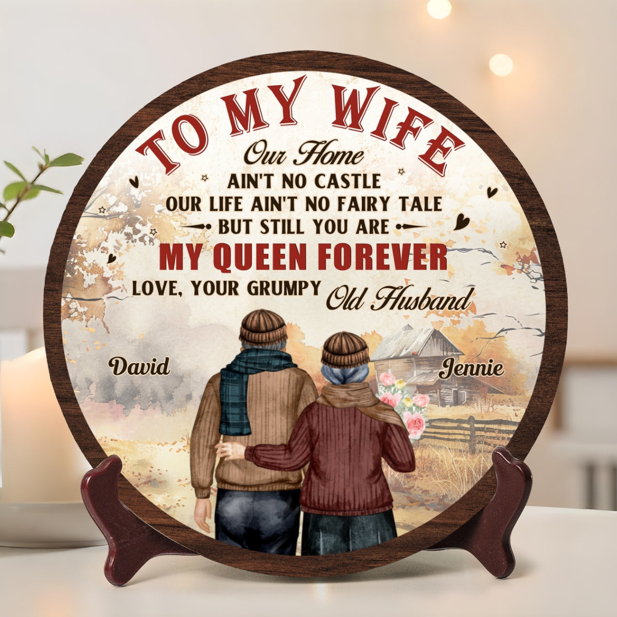 To My Queen - Personalized Plate