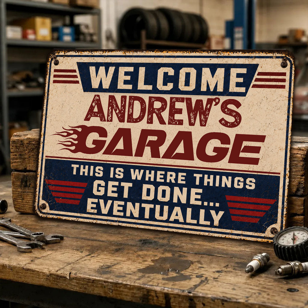 Custom Home & Wall Decor, Birthday & Christmas Gift • Making Magic Eventually Happens - Personalized Metal Sign