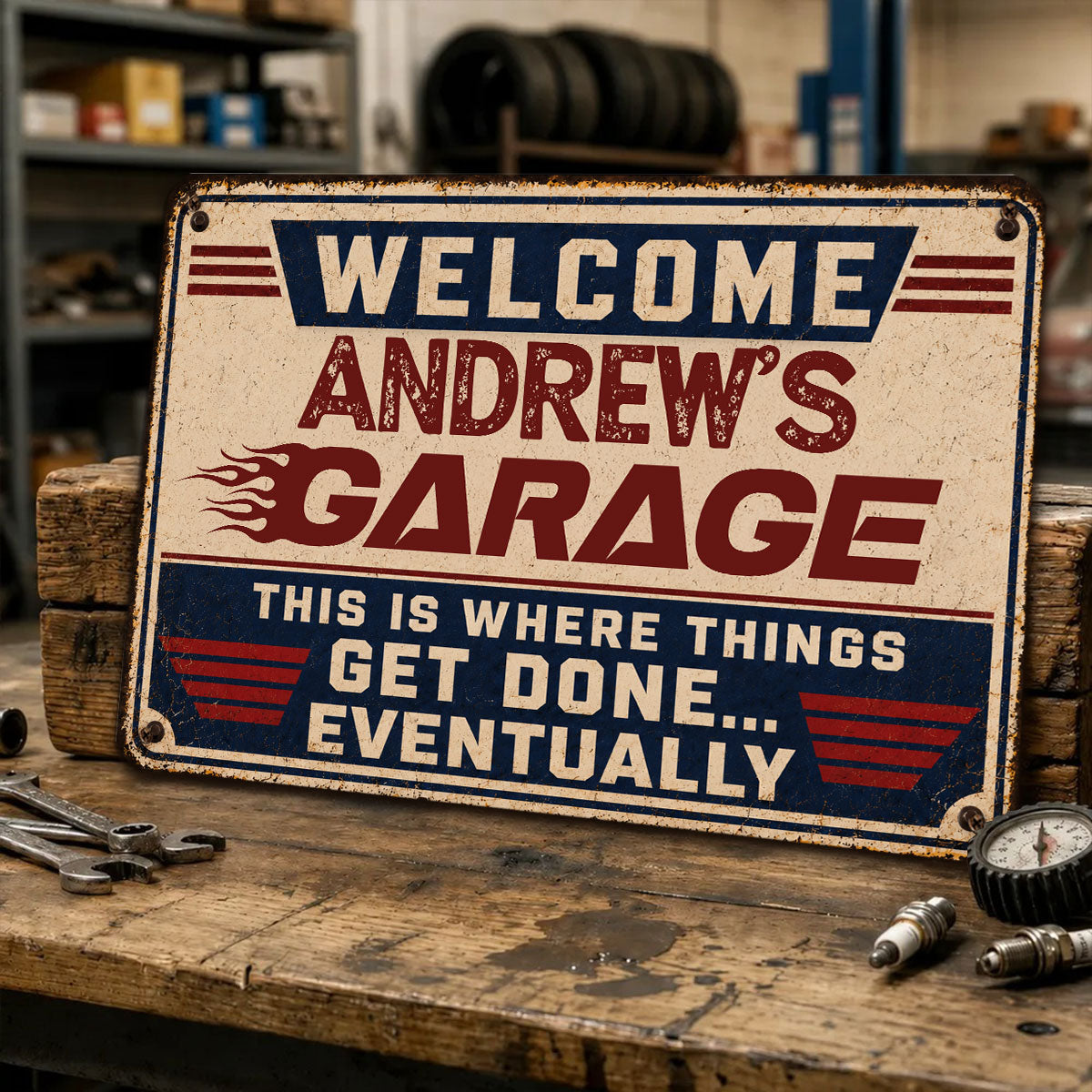 Custom Home & Wall Decor, Birthday & Christmas Gift • Making Magic Eventually Happens - Personalized Metal Sign