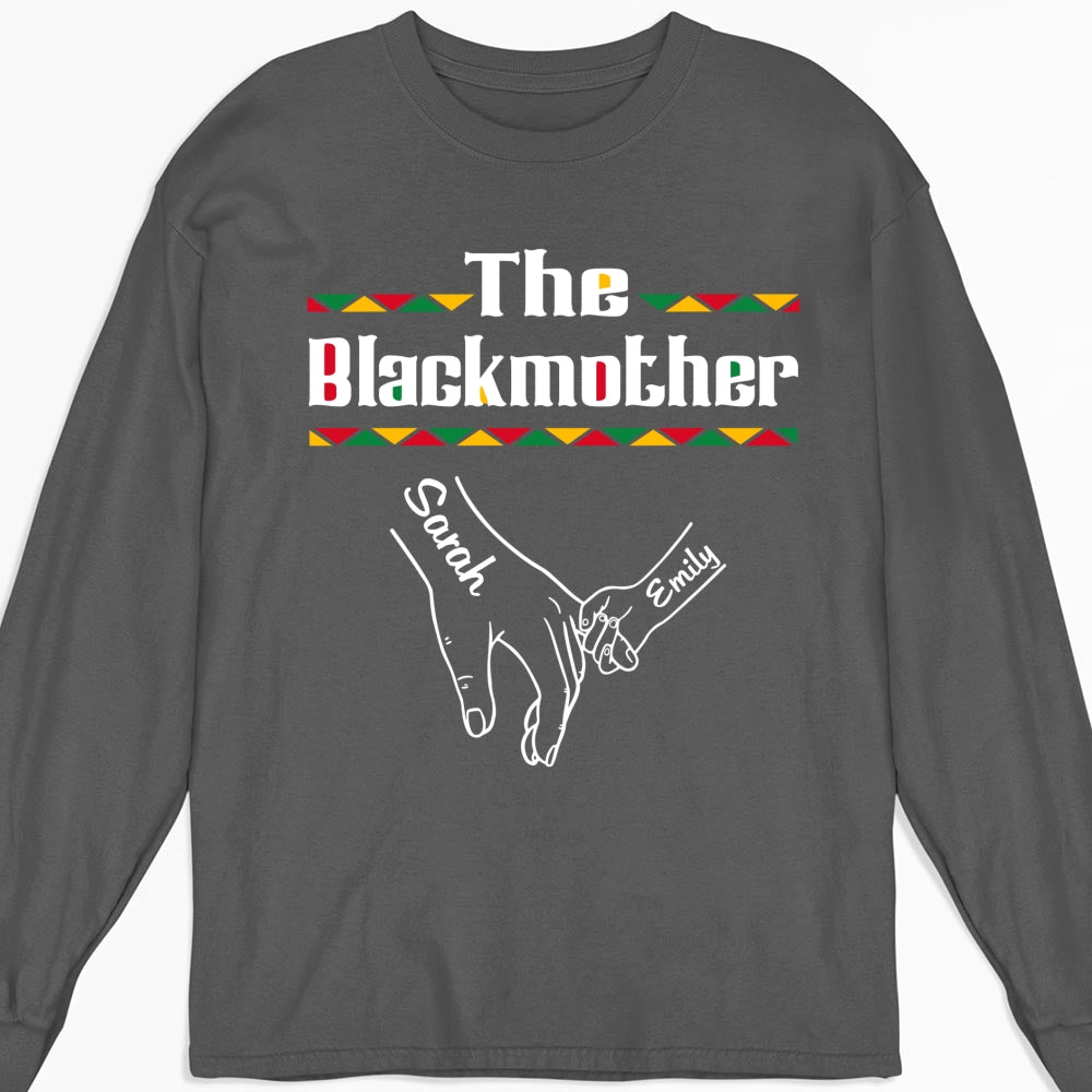 Custom Mother's Day Gift for Mom & Grandma • The Blackmother - Personalized Shirt - Long Sleeve