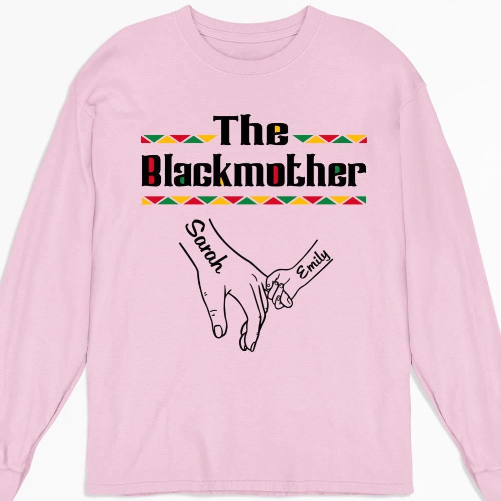 Custom Mother's Day Gift for Mom & Grandma • The Blackmother - Personalized Shirt - Long Sleeve