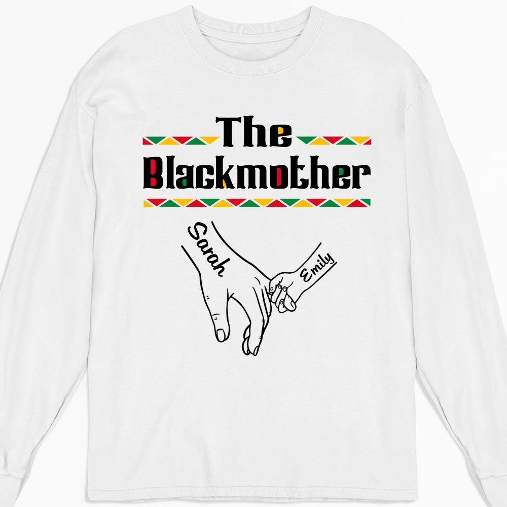 Custom Mother's Day Gift for Mom & Grandma • The Blackmother - Personalized Shirt - Long Sleeve