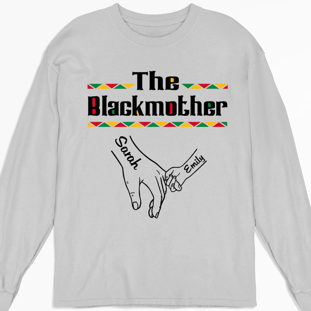 Custom Mother's Day Gift for Mom & Grandma • The Blackmother - Personalized Shirt - Long Sleeve