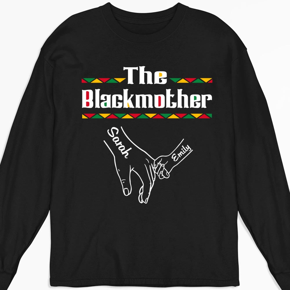Custom Mother's Day Gift for Mom & Grandma • The Blackmother - Personalized Shirt - Long Sleeve