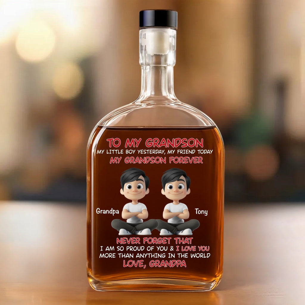My Grandson Forever - Personalized Spirits Decanter