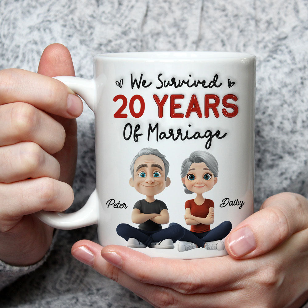 Custom Anniversary Keepsake Gifts For Couple • Still Survive - Personalized 3D Inflated Effect Mug