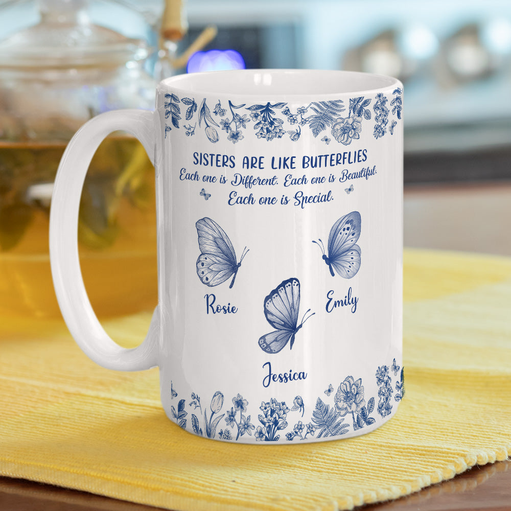 Custom Christmas & Birthday Gift For Sister • Sisters Make Life More Beautiful - Personalized Coffee Mug