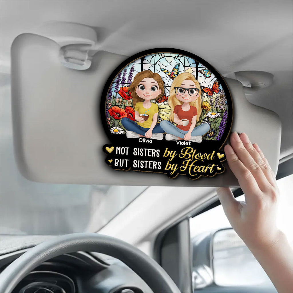 Sisters By Heart - Personalized Car Visor Clip