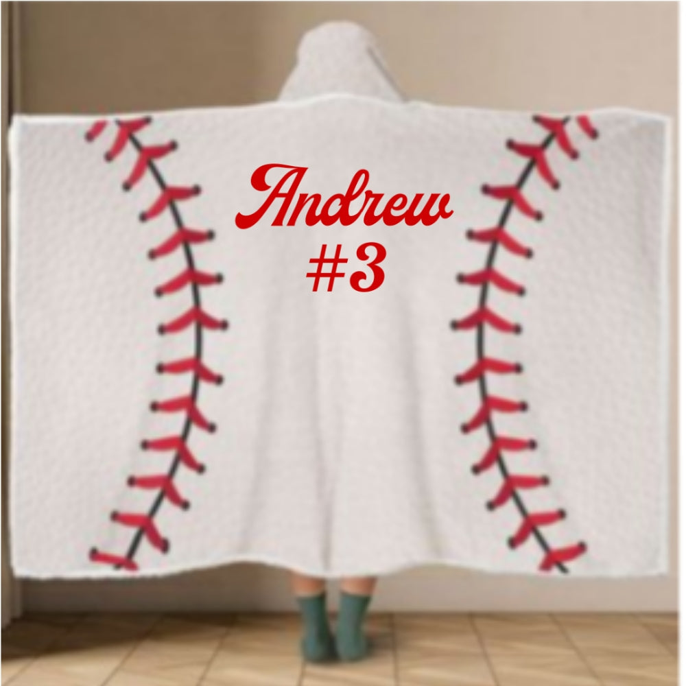 Kids Player Sports - Personalized Hooded Blanket