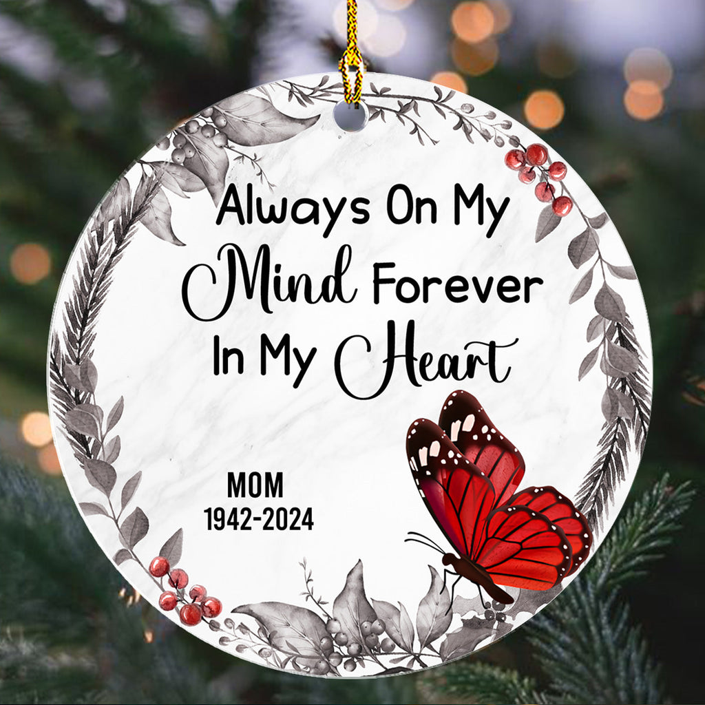 Custom Keepsake Christmas Ornament •  Red Cardinal Memorial - Personalized Acrylic Ornament