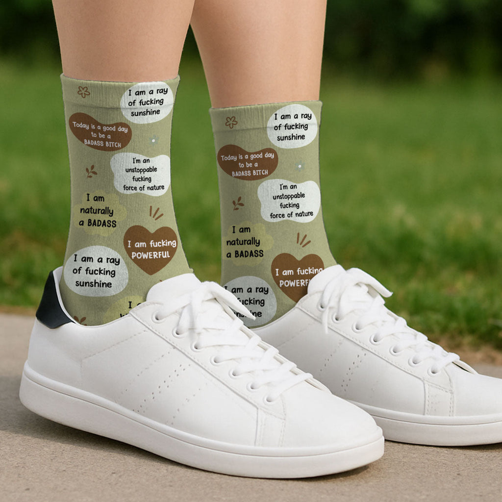 Custom Name Friendship Footwear, Christmas Birthday Gift For Bestie • I Have Always Been Enough - Personalized Crew Socks