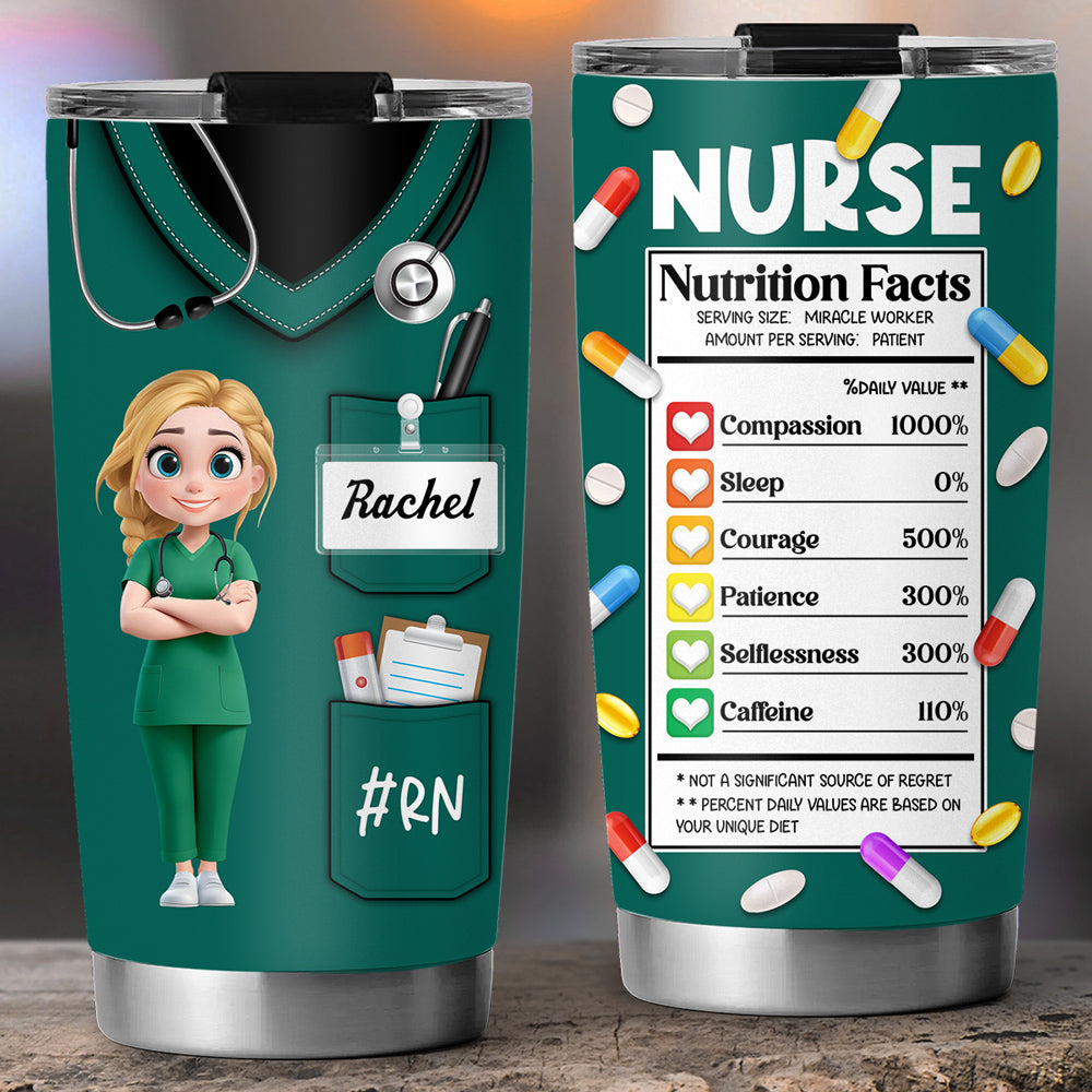 Nurse Nutrition Facts - Personalized Tumbler