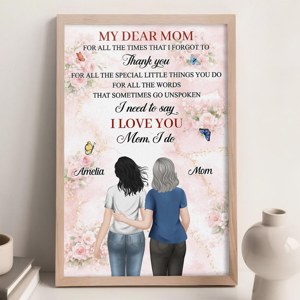 My Dear Mom - Personalized Poster