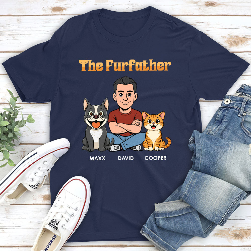 Custom Christmas & Birthday Keepsake Gift • The Furfather Retro - Personalized Shirt