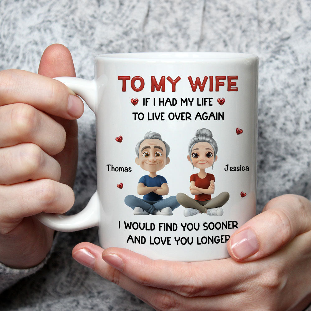 Custom Anniversary Keepsake Gifts For Couple • Meant For Each Other - Personalized 3D Inflated Effect Coffee Mug