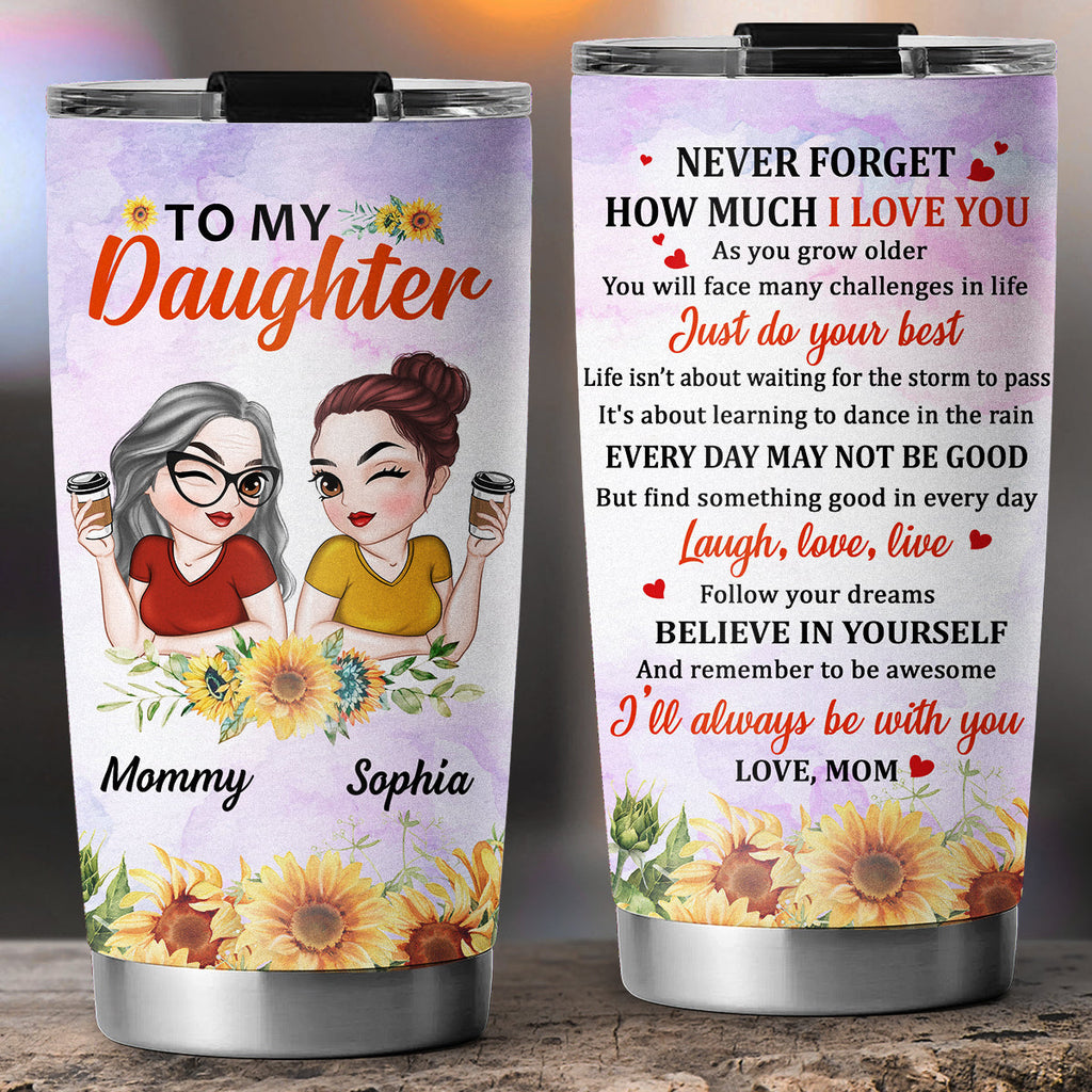 Custom Christmas Birthday Gifts For Daughter • How Much I Love You - Personalized Tumbler