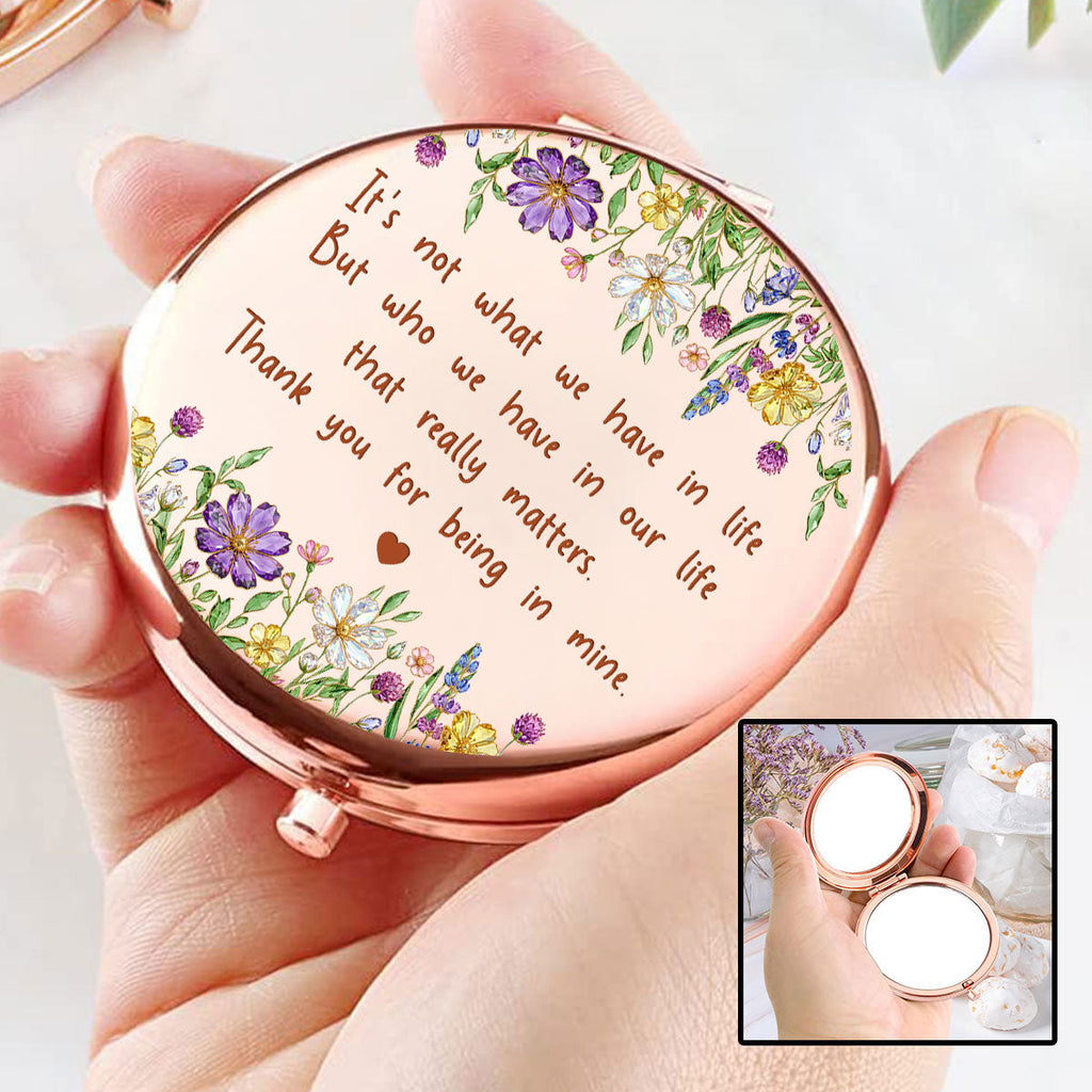 Thanks For Being Mine - Personalized Compact Mirror