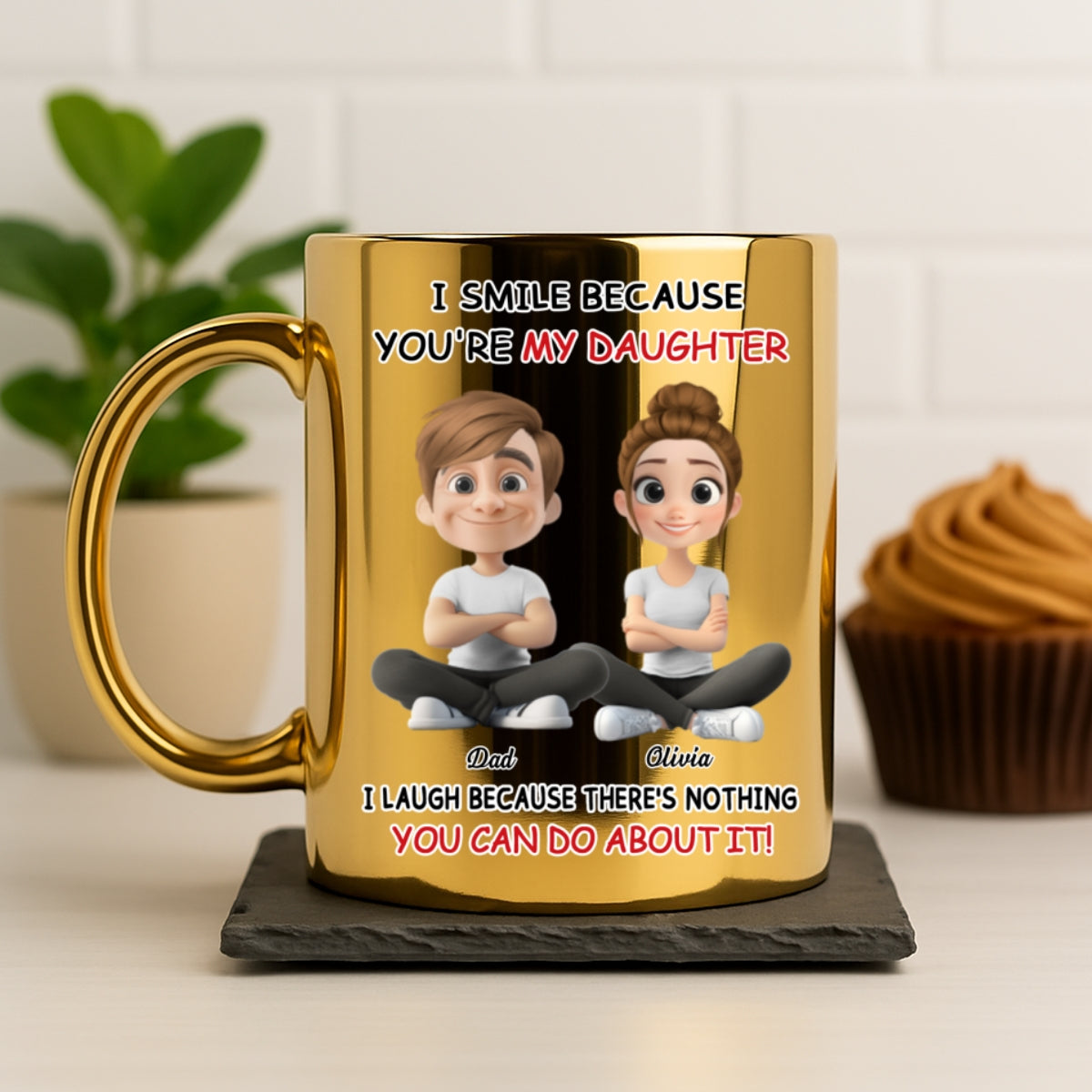 Custom Christmas & Birthday Gift for Daughter • You Can Do About It - Personalized Metallic Mug