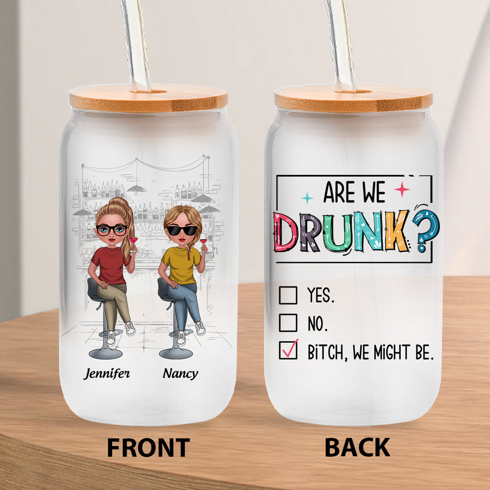 Bestie Check - Personalized Glass Can