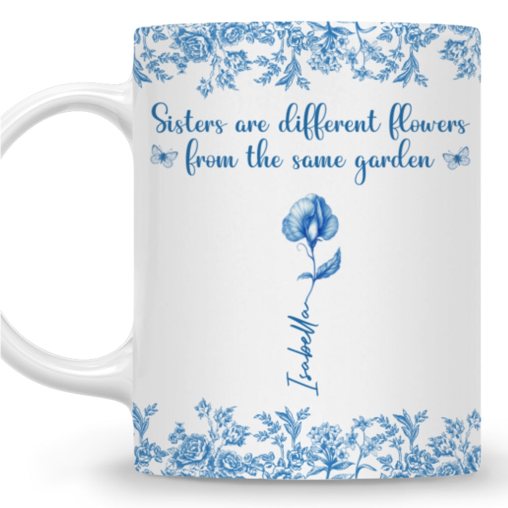 Custom Christmas & Birthday Gift For Sister • Beautiful Sisters Flower - Personalized Coffee Mug