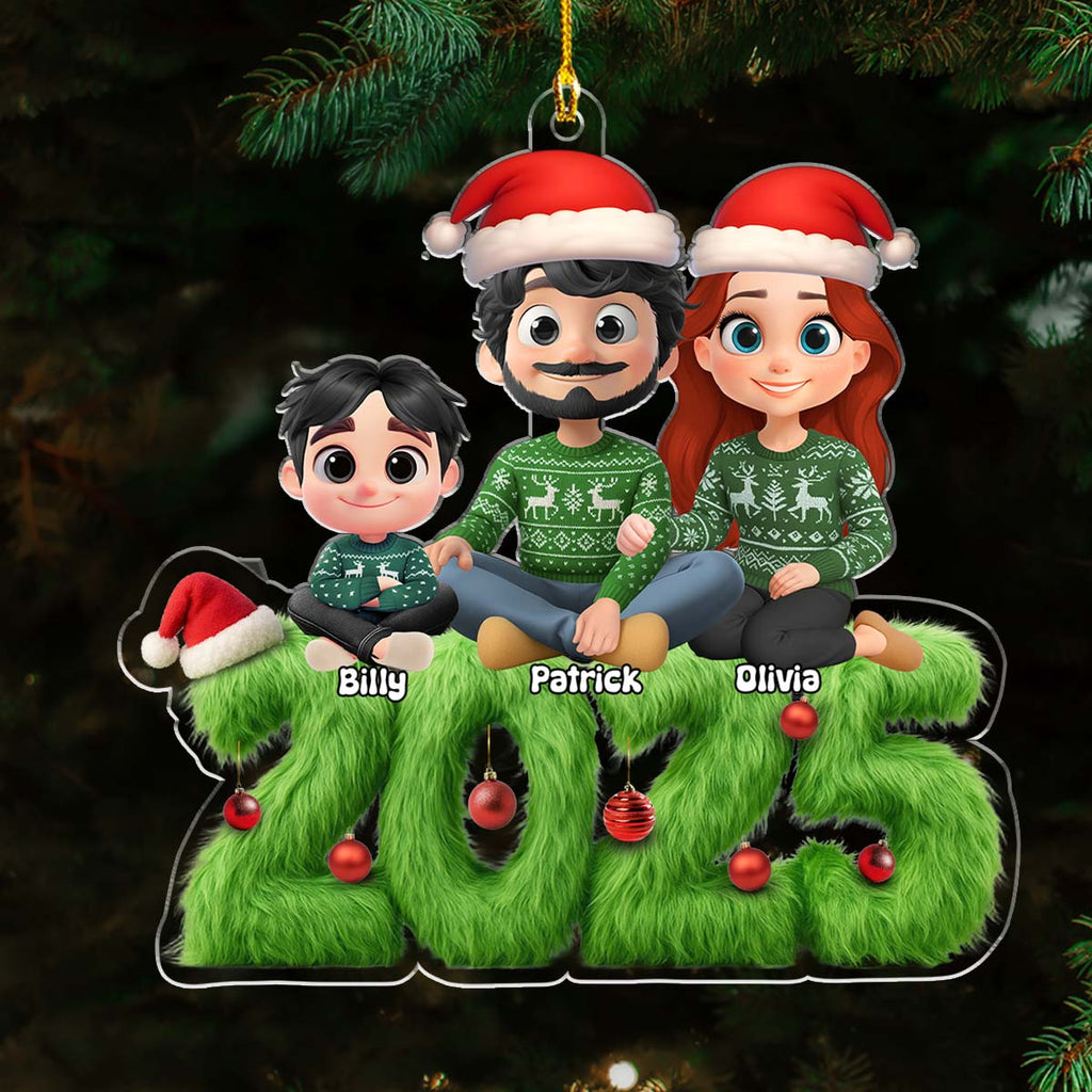 Custom Family Ornament, Christmas Gift for Family Members •  Merry Moments - Personalized Acrylic Ornament