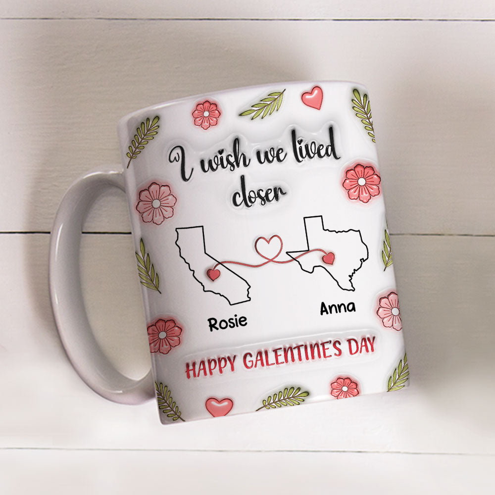 Custom Best Friend, Christmas & Birthday Friendship Keepsake Gift • Galentine Club - Personalized 3D Inflated Effect Mug