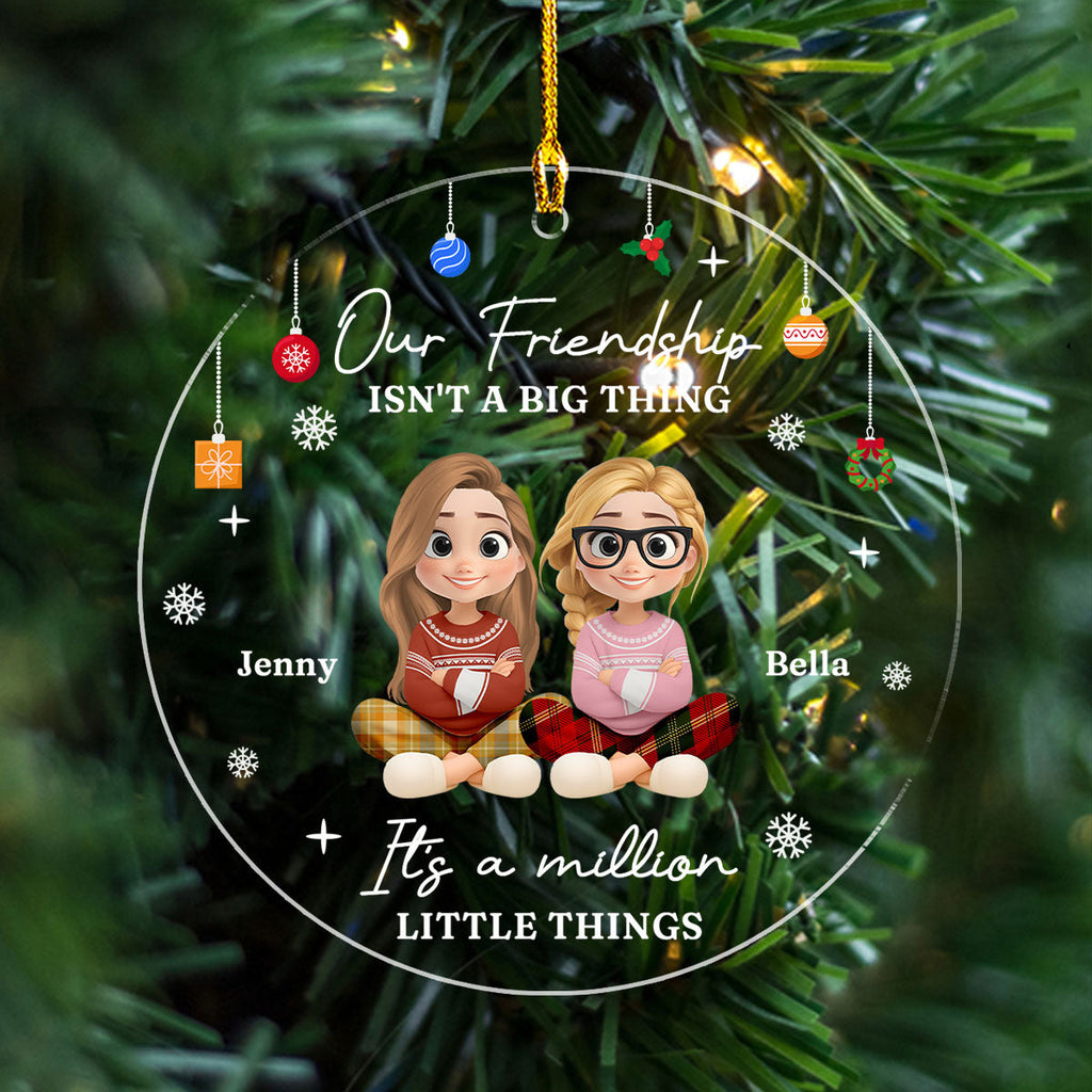 Custom Friendship Christmas Ornament, Best Friend Gift •  Friends Make Life More Beautiful - Personalized Acrylic Ornament