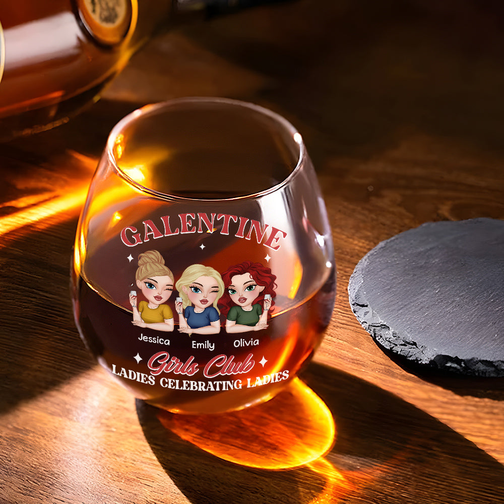 Galentine Girls Club - Personalized Wine Glass