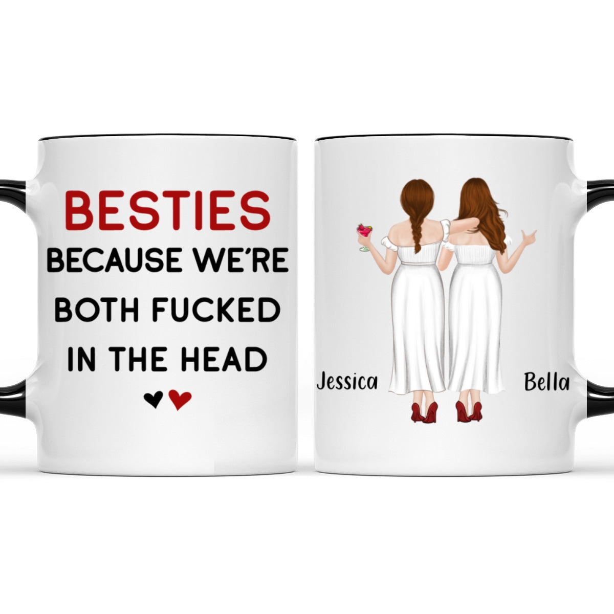 Custom Best Friend, Christmas & Birthday Friendship Keepsake Gift • We Are The Same - Personalized Accent Mug