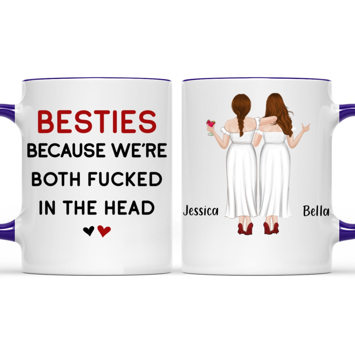 Custom Best Friend, Christmas & Birthday Friendship Keepsake Gift • We Are The Same - Personalized Accent Mug