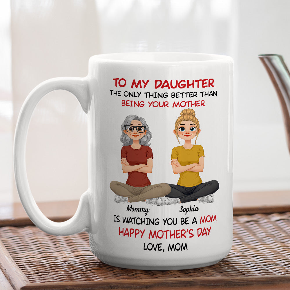 Custom Mother's Day Gift for Daughter • To My Daughter Cartoon Style - Personalized Coffee Mug
