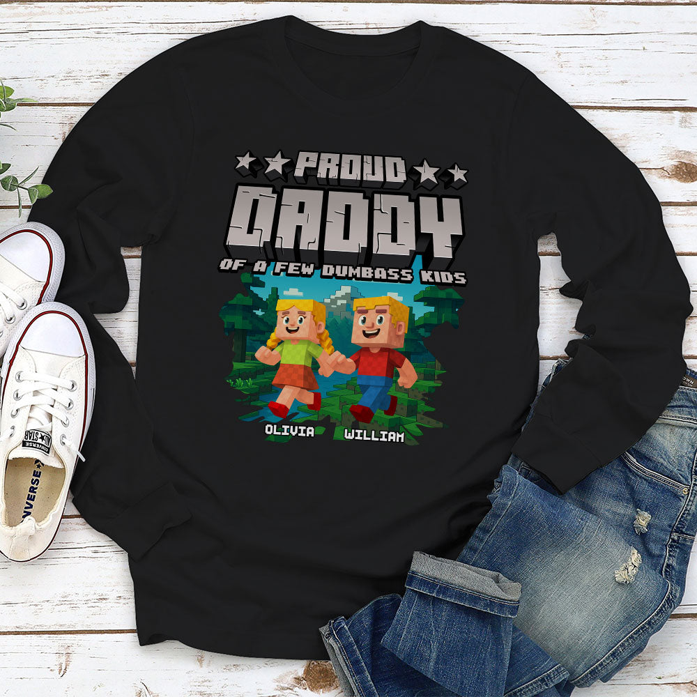 Custom Father's Day, Special Gift for Dad & Grandpa • Proud Grandfather Of Few Kids - Personalized Shirt