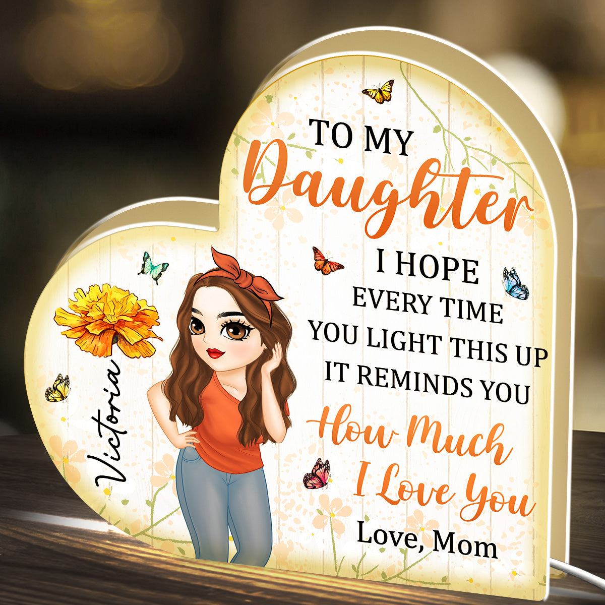 How Much I Love You - Personalized Light Box