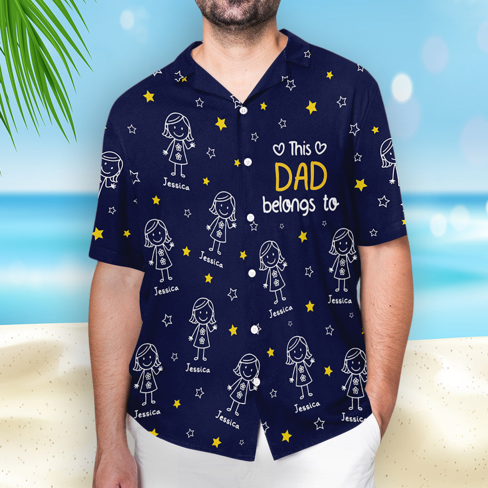 This Grandpa Belongs To Our Hearts - Personalized Hawaiian Shirt